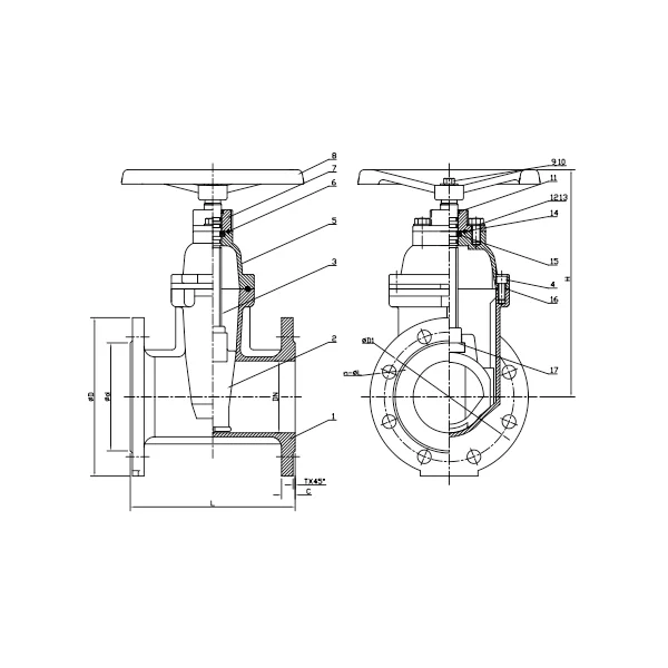 BS 5163 Flanged Resilient NRS Gate Valve